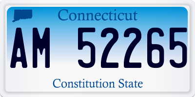 CT license plate AM52265