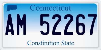 CT license plate AM52267