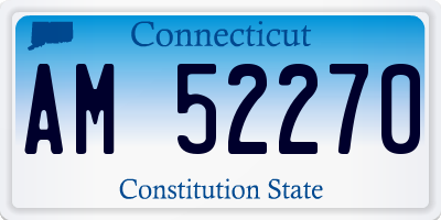 CT license plate AM52270