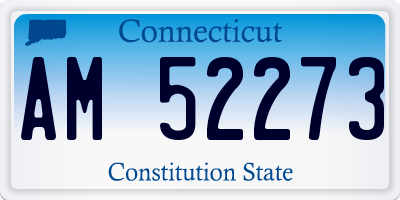 CT license plate AM52273