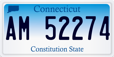 CT license plate AM52274