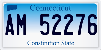 CT license plate AM52276