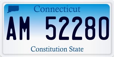 CT license plate AM52280
