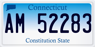 CT license plate AM52283