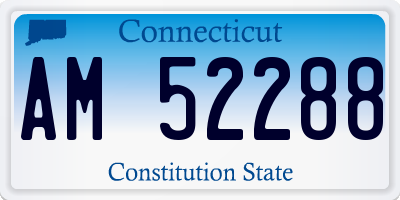CT license plate AM52288