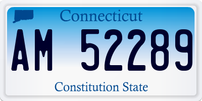 CT license plate AM52289
