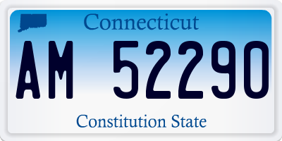 CT license plate AM52290