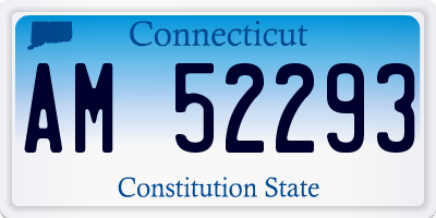 CT license plate AM52293