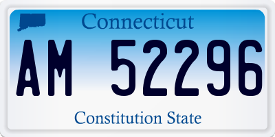 CT license plate AM52296