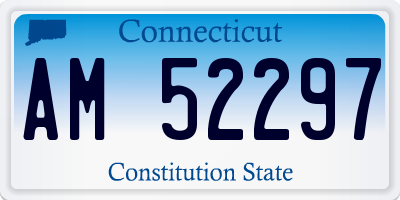 CT license plate AM52297