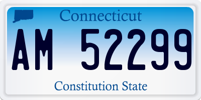CT license plate AM52299