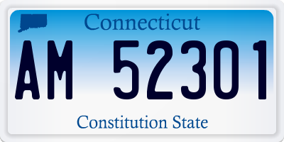 CT license plate AM52301