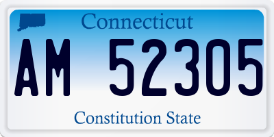 CT license plate AM52305
