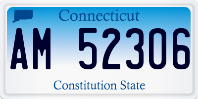 CT license plate AM52306