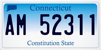 CT license plate AM52311