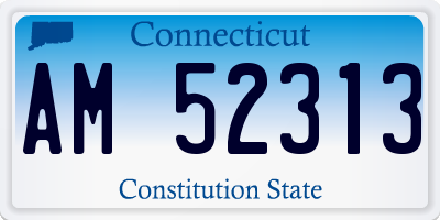 CT license plate AM52313