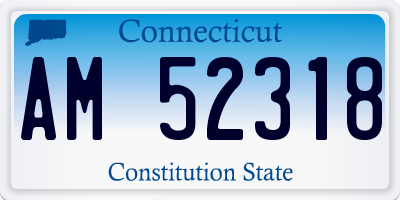 CT license plate AM52318