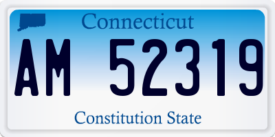 CT license plate AM52319