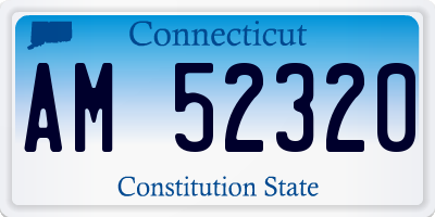 CT license plate AM52320
