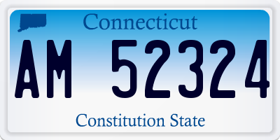 CT license plate AM52324