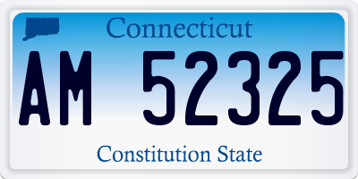 CT license plate AM52325