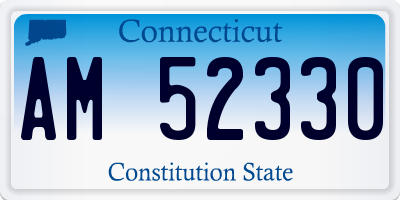 CT license plate AM52330