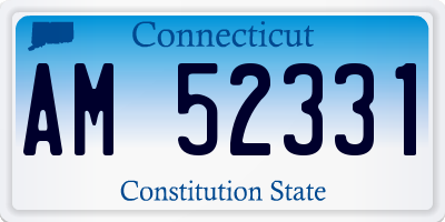 CT license plate AM52331