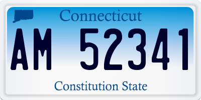 CT license plate AM52341