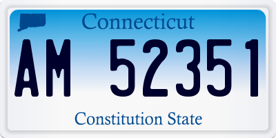 CT license plate AM52351