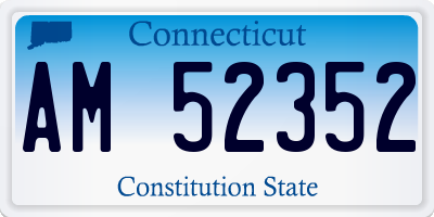 CT license plate AM52352