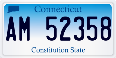 CT license plate AM52358
