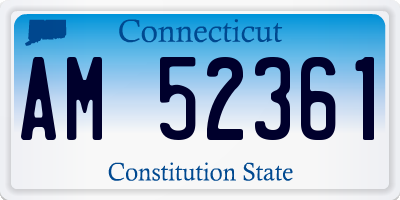 CT license plate AM52361