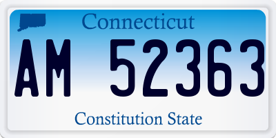 CT license plate AM52363
