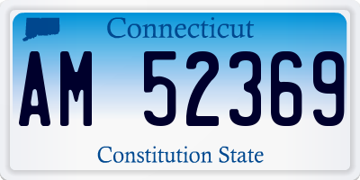 CT license plate AM52369