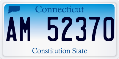 CT license plate AM52370