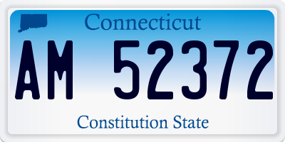 CT license plate AM52372