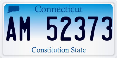 CT license plate AM52373