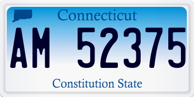 CT license plate AM52375