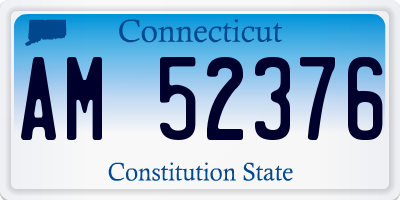 CT license plate AM52376