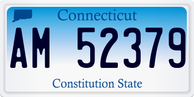 CT license plate AM52379