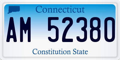 CT license plate AM52380