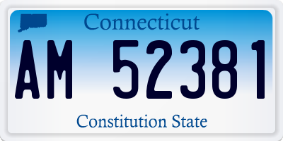 CT license plate AM52381