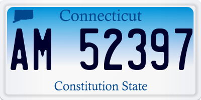 CT license plate AM52397
