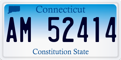 CT license plate AM52414