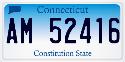 CT license plate AM52416