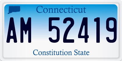 CT license plate AM52419