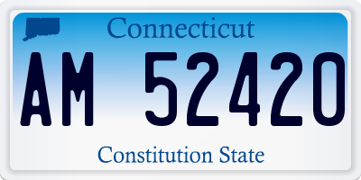 CT license plate AM52420