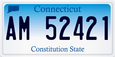 CT license plate AM52421
