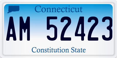 CT license plate AM52423