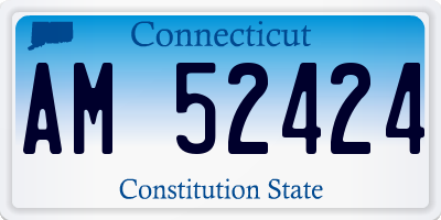 CT license plate AM52424